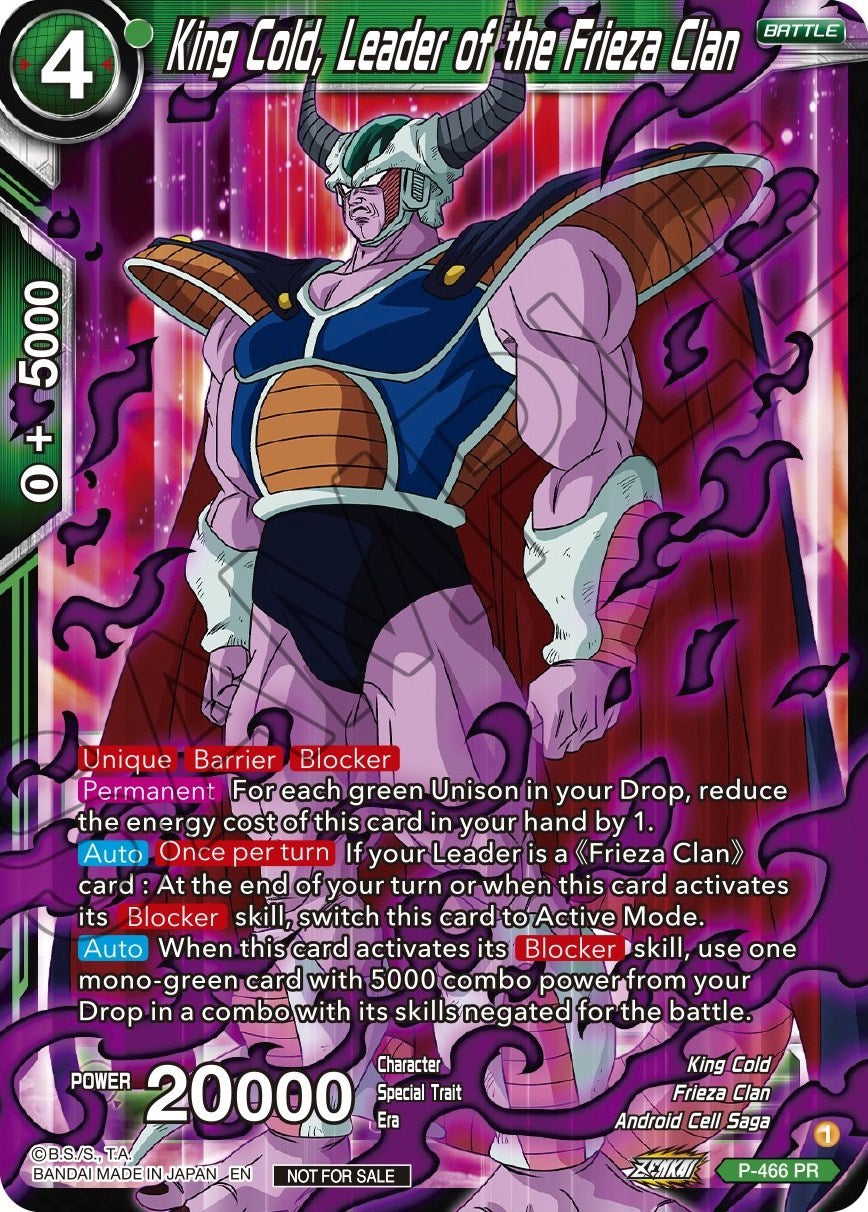 King Cold, Leader of the Frieza Clan (Z03 Dash Pack) (P-466) [Promotion Cards] | Nerdhalla Games