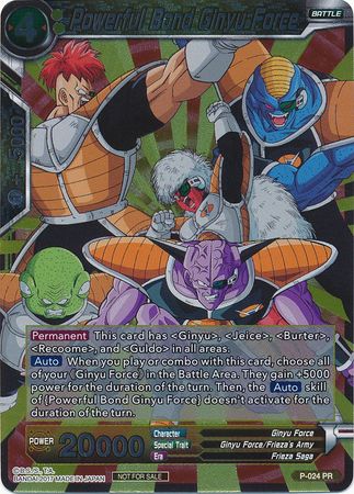 Powerful Bond Ginyu Force (P-024) [Promotion Cards] | Nerdhalla Games