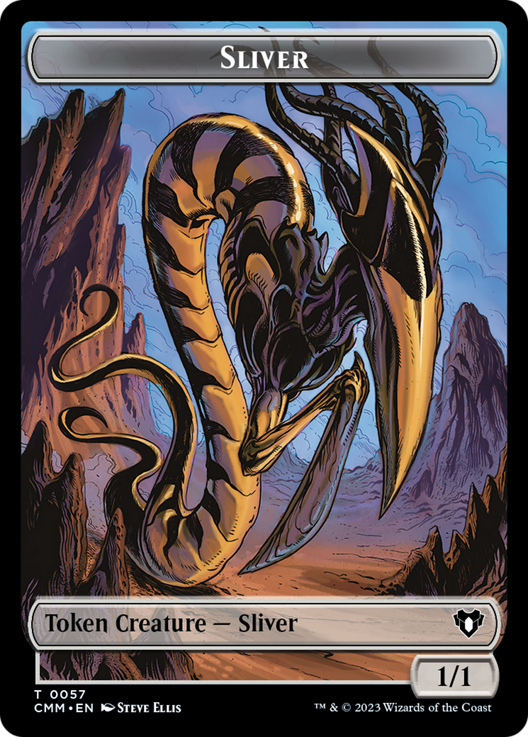 Copy (54) // Sliver Double-Sided Token [Commander Masters Tokens] | Nerdhalla Games