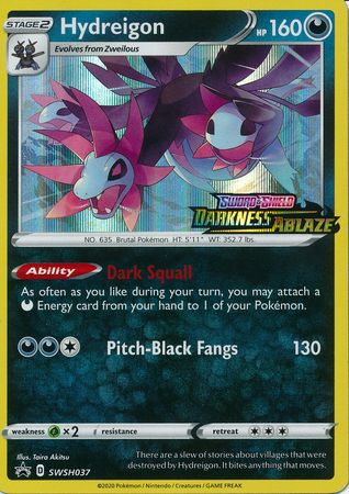 Hydreigon (SWSH037) (Prerelease Promo) [Sword & Shield: Black Star Promos] | Nerdhalla Games