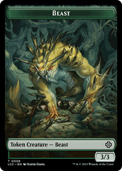 Beast // Merfolk (0003) Double-Sided Token [The Lost Caverns of Ixalan Commander Tokens] | Nerdhalla Games