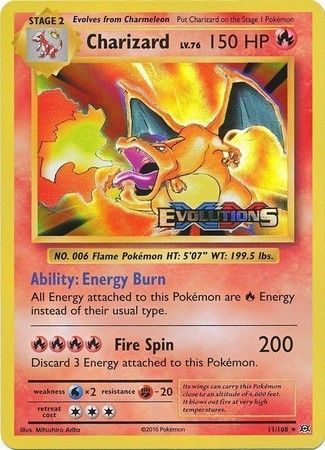 Charizard (11/108) (XY Evolutions Prerelease) [XY: Black Star Promos] | Nerdhalla Games