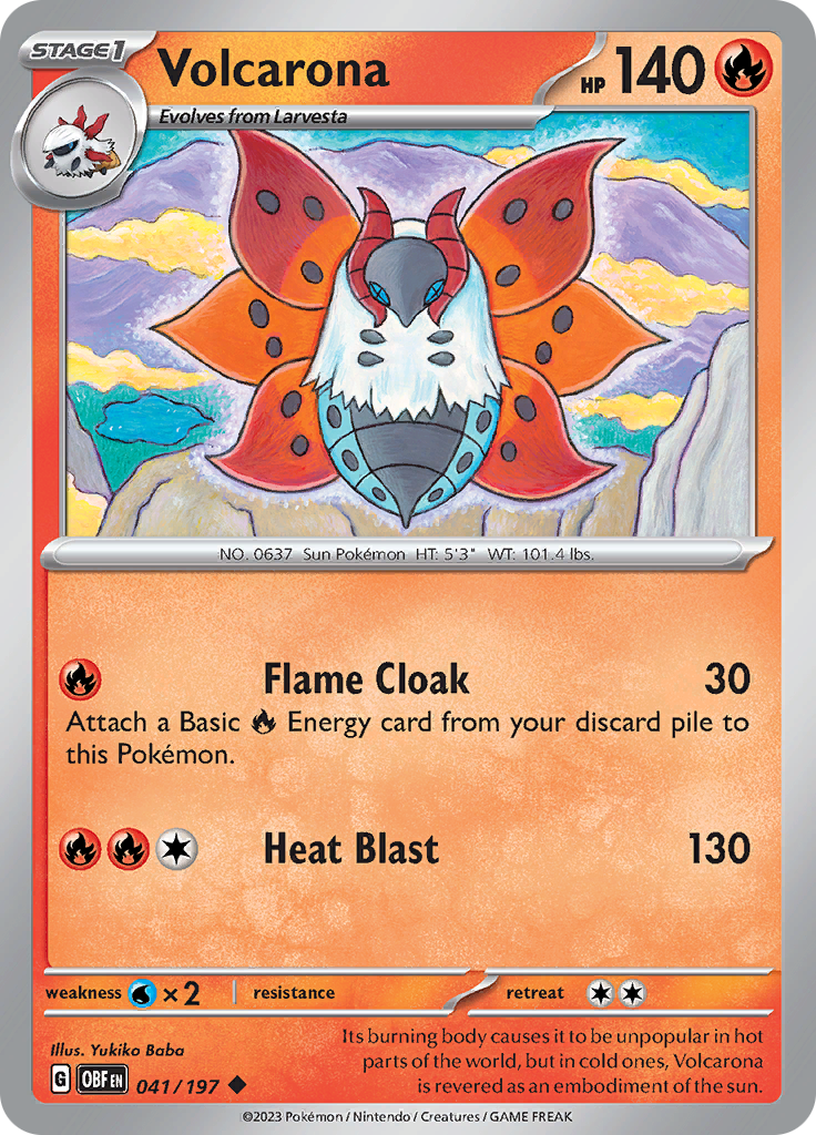 Volcarona (041/197) [Scarlet & Violet: Obsidian Flames] | Nerdhalla Games