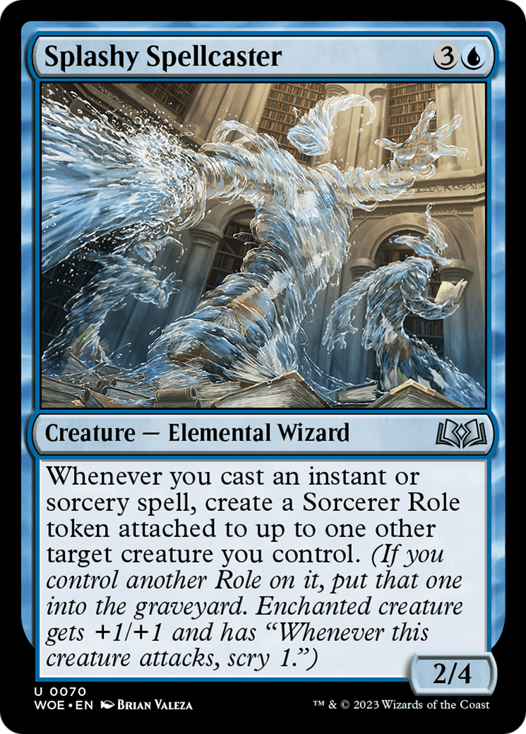 Splashy Spellcaster [Wilds of Eldraine] | Nerdhalla Games