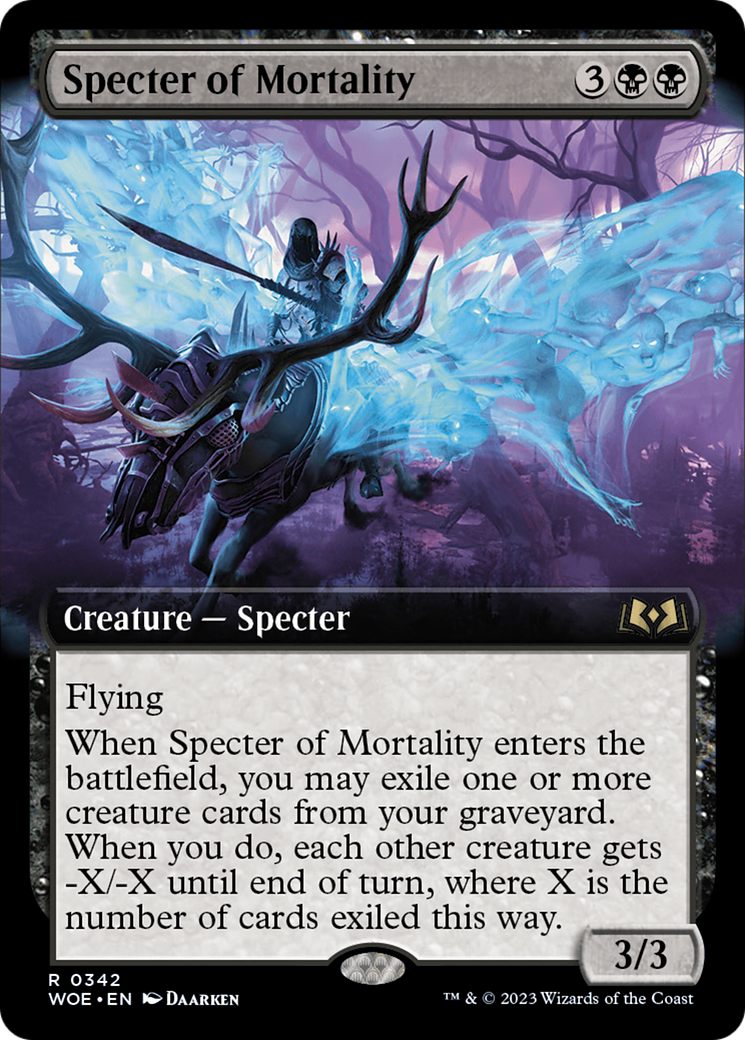 Specter of Mortality (Extended Art) [Wilds of Eldraine] | Nerdhalla Games