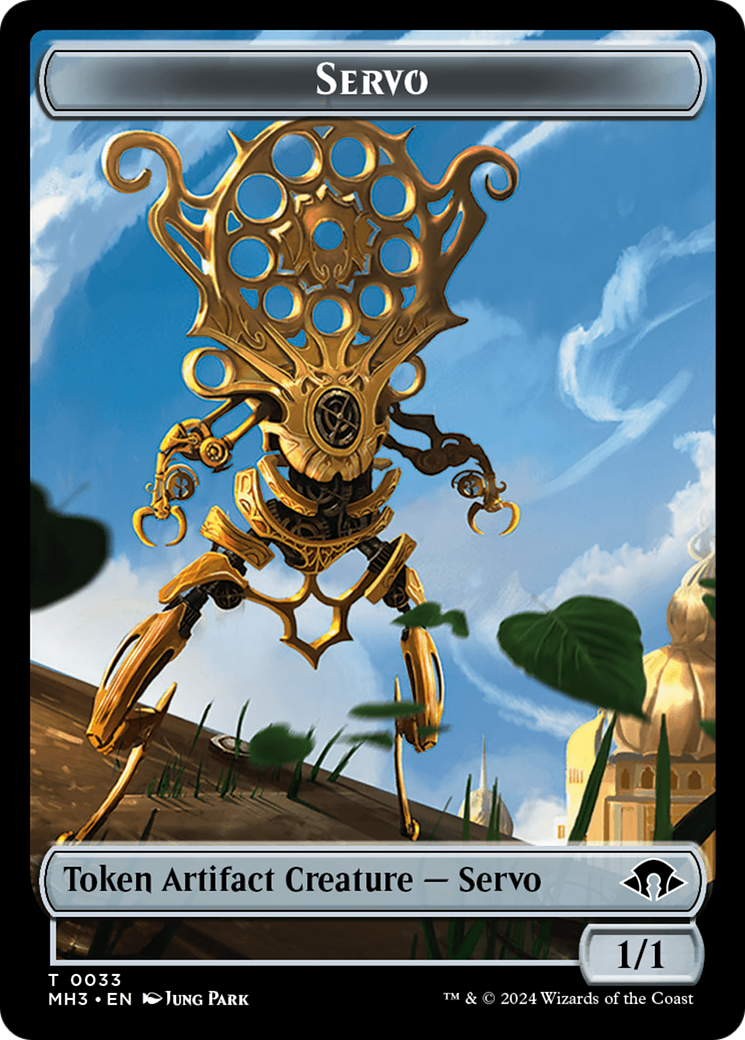 Aetherborn (Ripple Foil) // Servo Double-Sided Token [Modern Horizons 3 Commander Tokens] | Nerdhalla Games