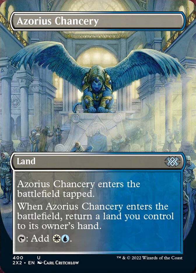 Azorius Chancery (Borderless Alternate Art) [Double Masters 2022] | Nerdhalla Games