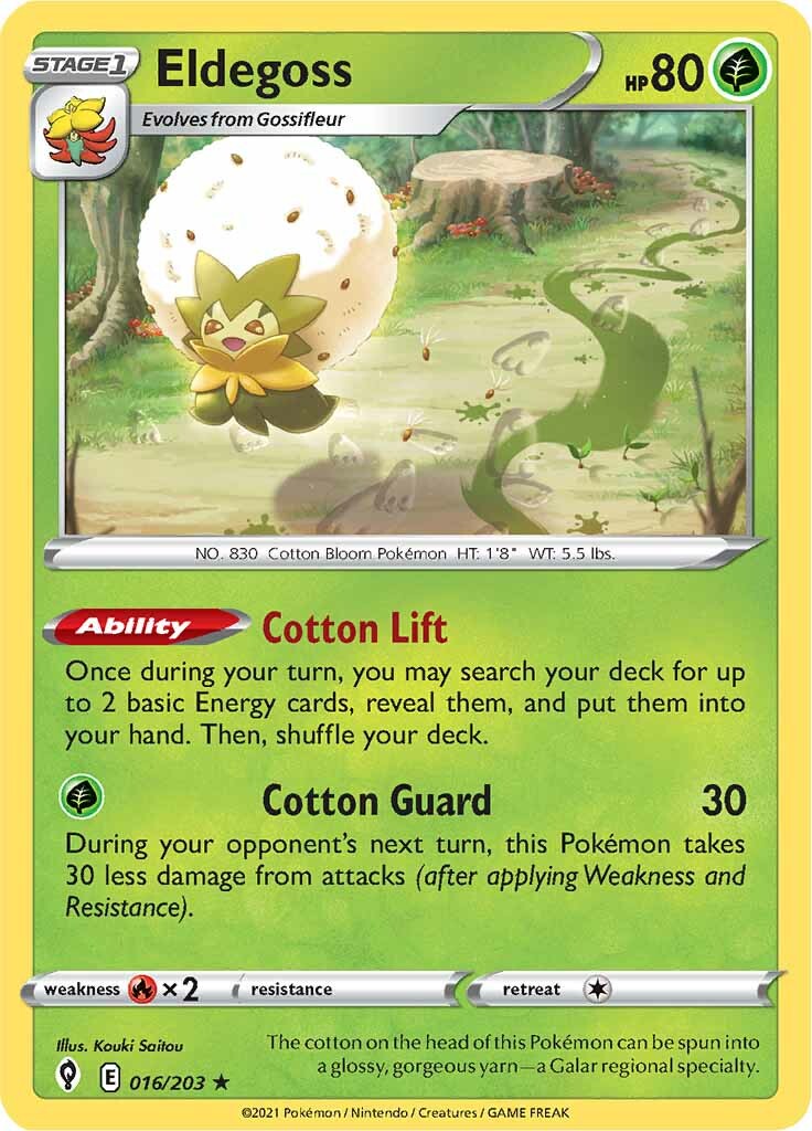 Eldegoss (016/203) (Theme Deck Exclusive) [Sword & Shield: Evolving Skies] | Nerdhalla Games