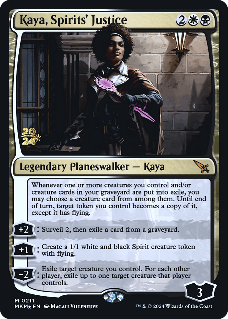 Kaya, Spirits' Justice [Murders at Karlov Manor Prerelease Promos] | Nerdhalla Games