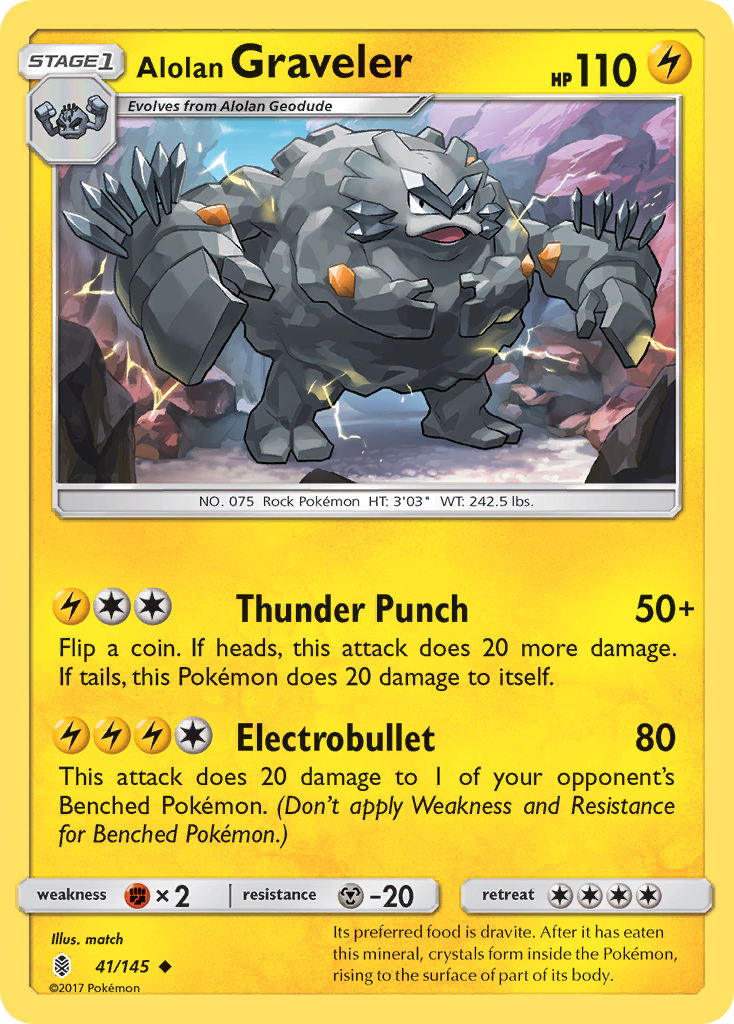 Alolan Graveler (41/145) [Sun & Moon: Guardians Rising] | Nerdhalla Games