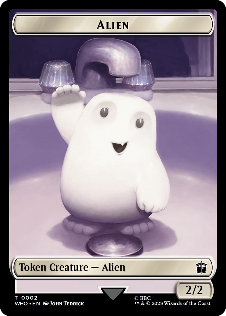 Copy // Alien Double-Sided Token [Doctor Who Tokens] | Nerdhalla Games