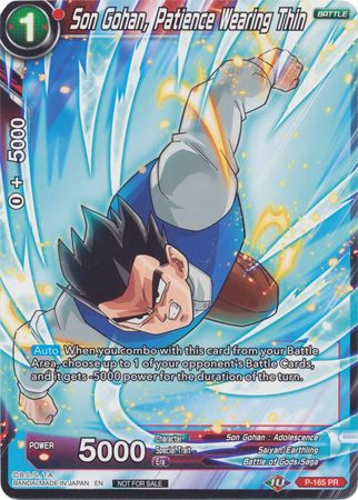 Son Gohan, Patience Wearing Thin (P-165) [Promotion Cards] | Nerdhalla Games