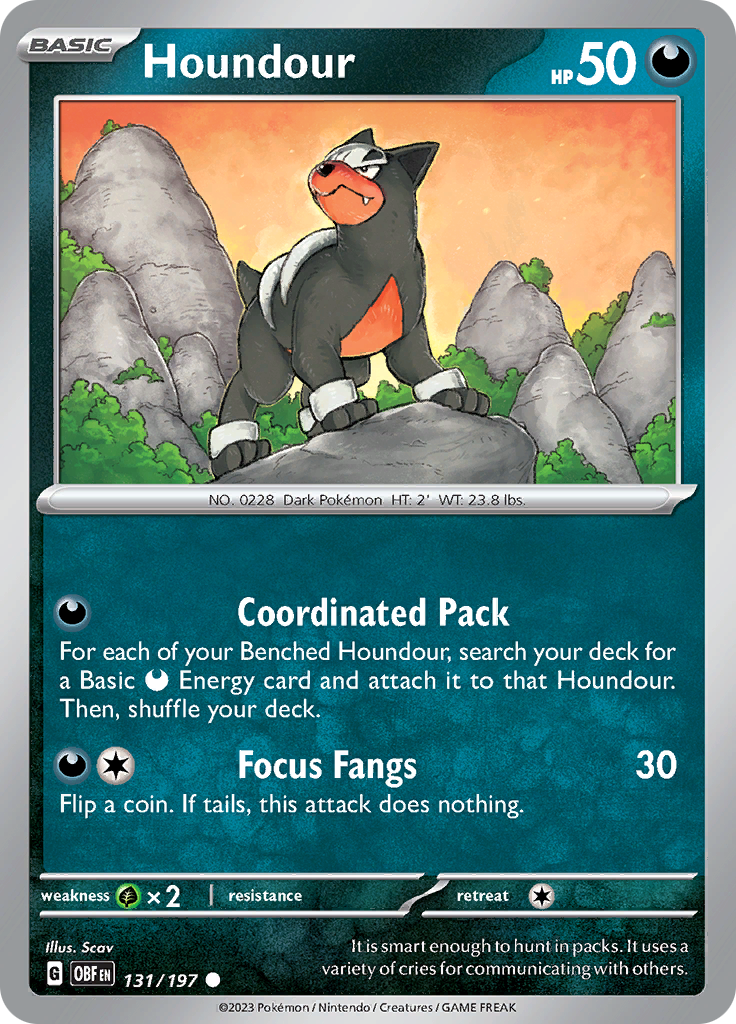 Houndour (131/197) [Scarlet & Violet: Obsidian Flames] | Nerdhalla Games