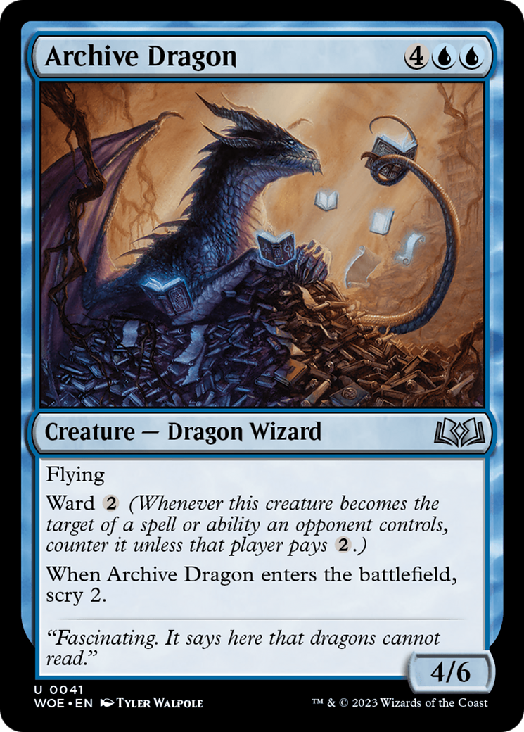 Archive Dragon [Wilds of Eldraine] | Nerdhalla Games