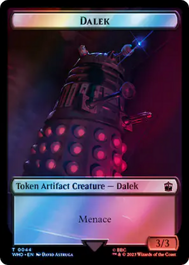 Dalek // Treasure (0063) Double-Sided Token (Surge Foil) [Doctor Who Tokens] | Nerdhalla Games