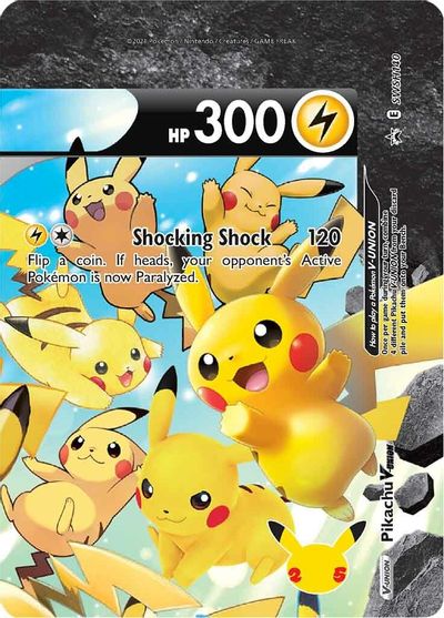 Pikachu V-UNION (SWSH140) (Celebrations) [Sword & Shield: Black Star Promos] | Nerdhalla Games