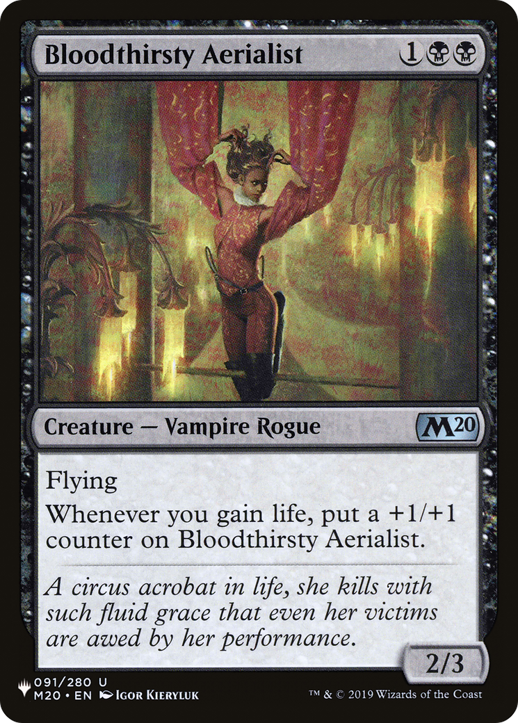 Bloodthirsty Aerialist [The List Reprints] | Nerdhalla Games