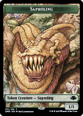 Goblin // Saproling Double-Sided Token [Dominaria Remastered Tokens] | Nerdhalla Games