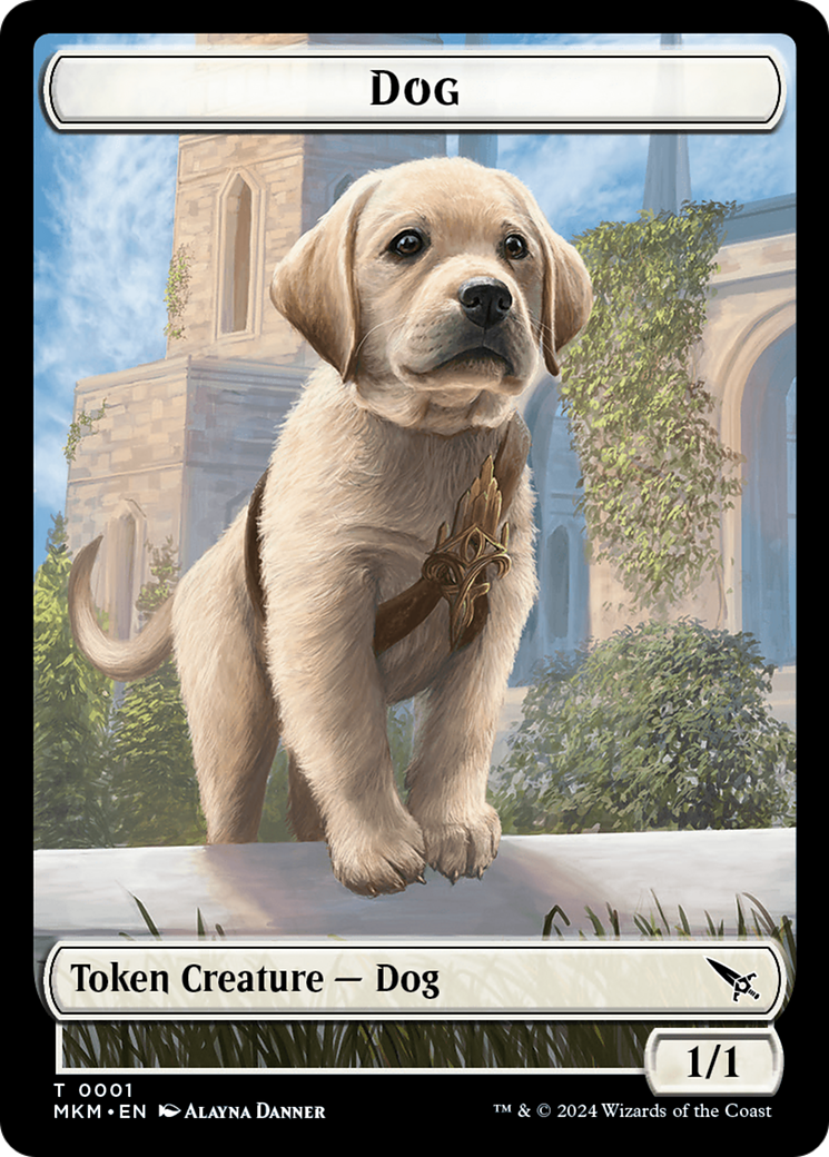 Dog Token [Murders at Karlov Manor Tokens] | Nerdhalla Games