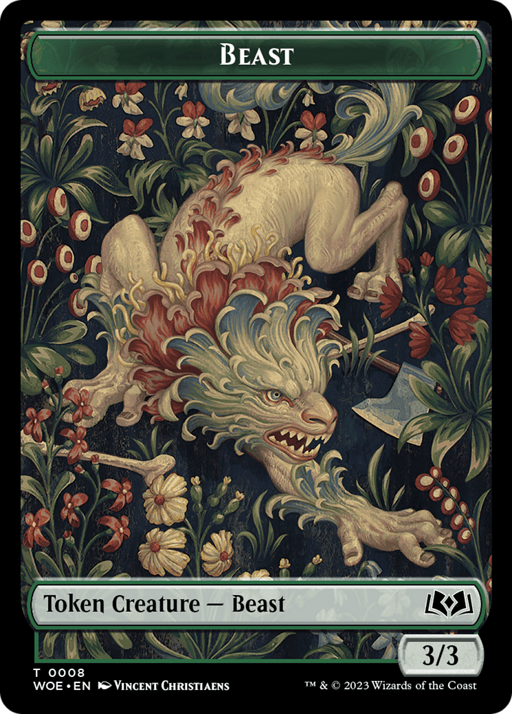 Beast Token [Wilds of Eldraine Tokens] | Nerdhalla Games