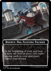 Bounty: Paq, Fleeting Filcher // Bounty Rules Double-Sided Token [Outlaws of Thunder Junction Commander Tokens] | Nerdhalla Games