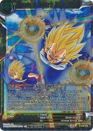 Vegeta, a Master's Temperament (Series 7 Super Dash Pack) (P-137) [Promotion Cards] | Nerdhalla Games