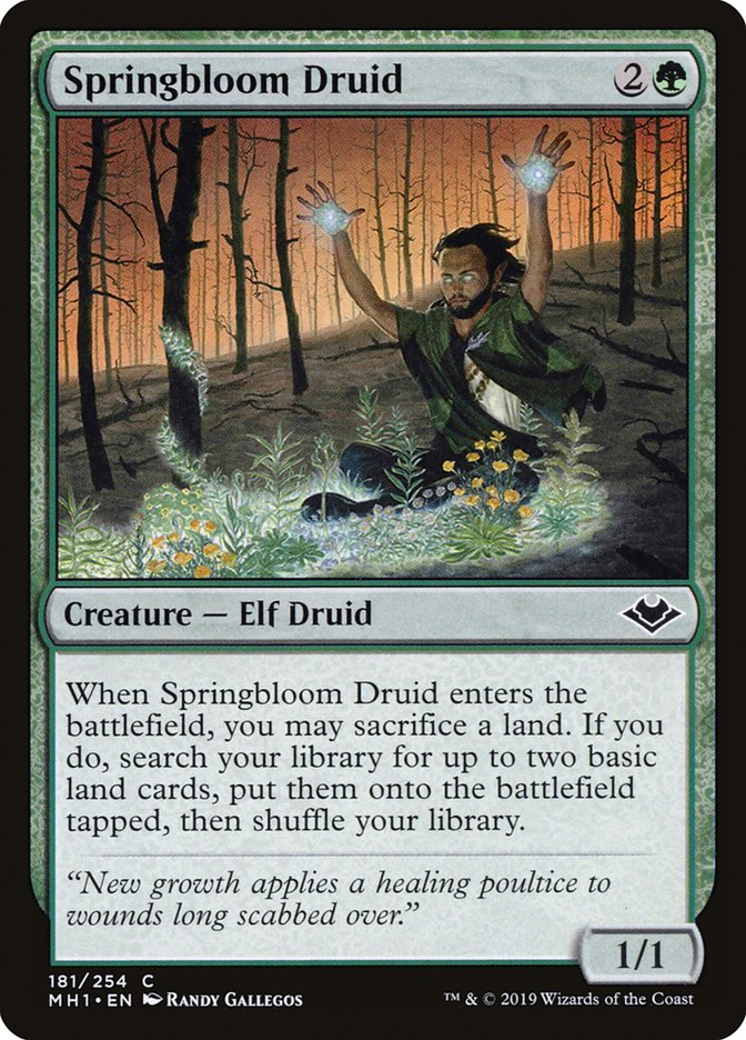 Springbloom Druid [Modern Horizons] | Nerdhalla Games