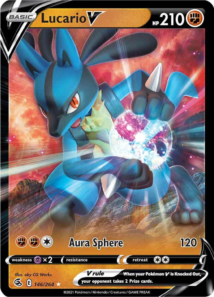 Lucario V (146/264) (Jumbo Card) [Sword & Shield: Fusion Strike] | Nerdhalla Games