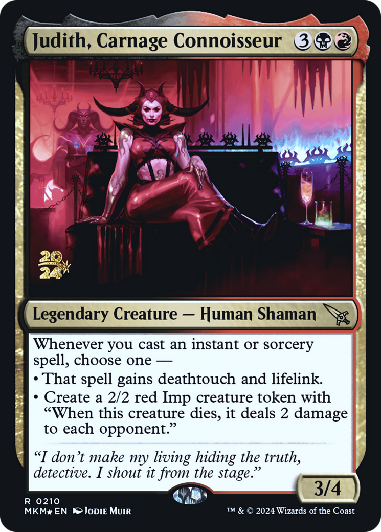 Judith, Carnage Connoisseur [Murders at Karlov Manor Prerelease Promos] | Nerdhalla Games