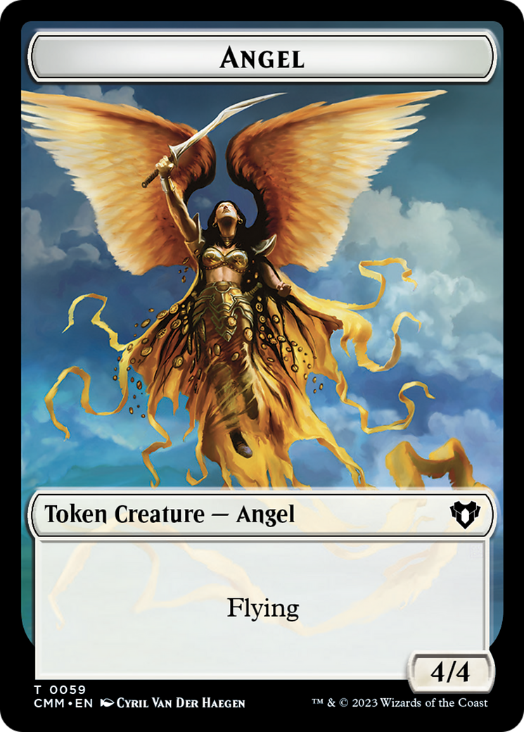 Copy (54) // Angel Double-Sided Token [Commander Masters Tokens] | Nerdhalla Games