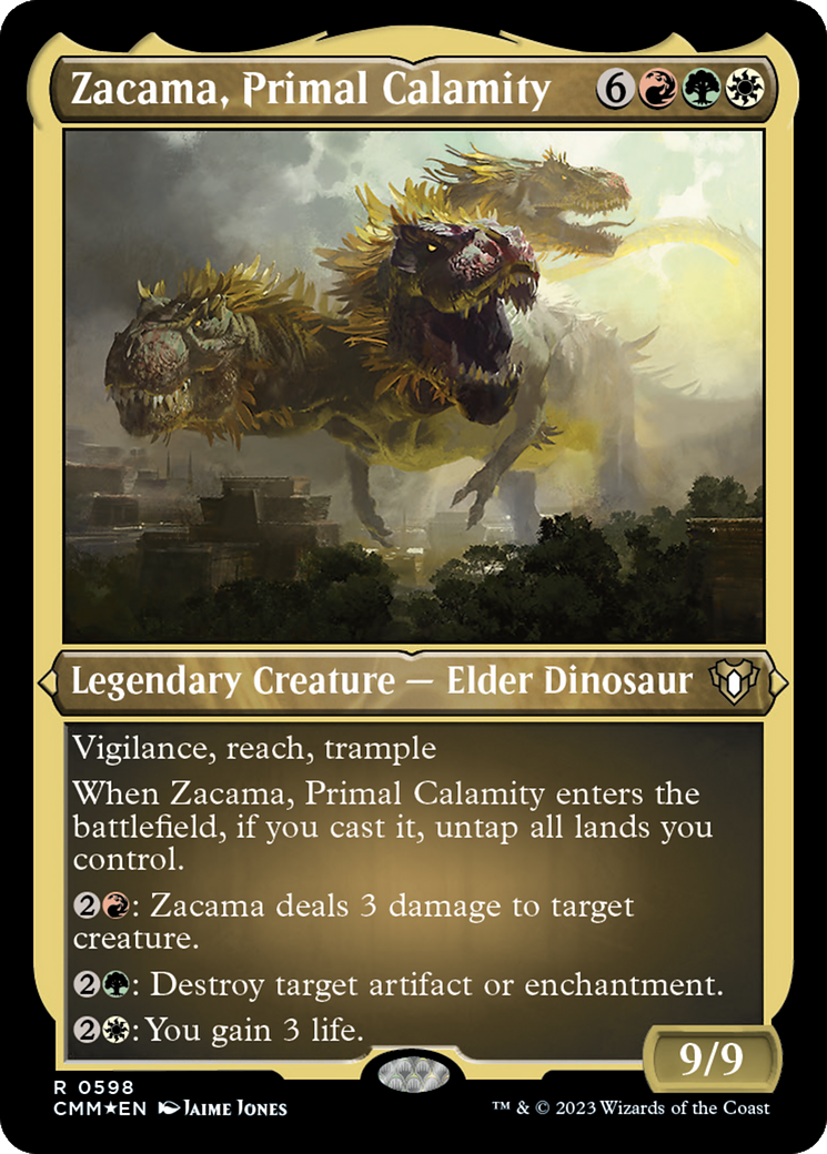 Zacama, Primal Calamity (Foil Etched) [Commander Masters] | Nerdhalla Games