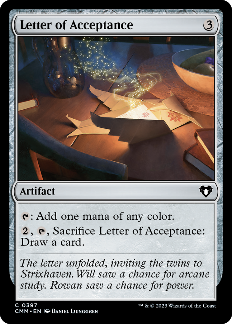 Letter of Acceptance [Commander Masters] | Nerdhalla Games