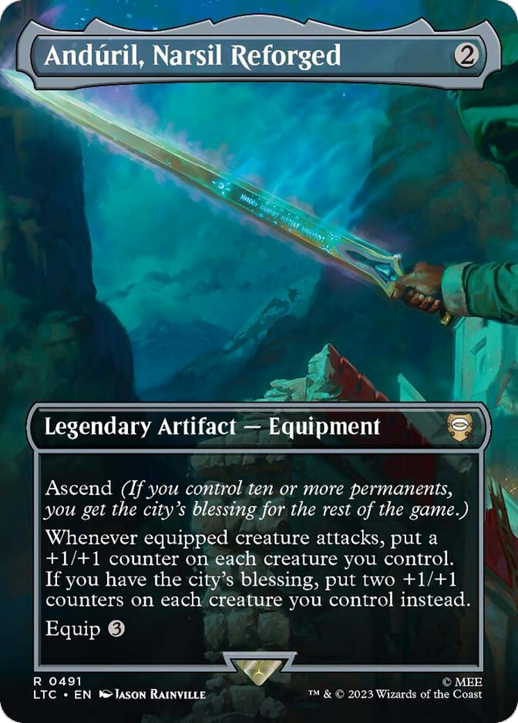 Anduril, Narsil Reforged (Borderless) [The Lord of the Rings: Tales of Middle-Earth Commander] | Nerdhalla Games