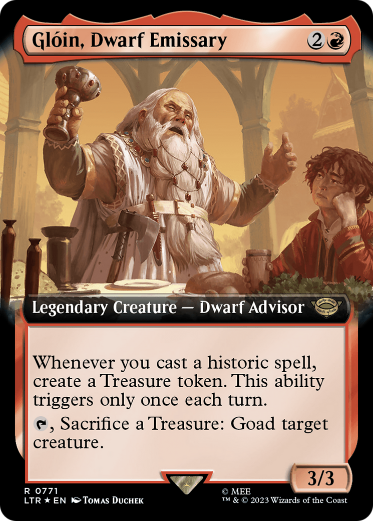 Gloin, Dwarf Emissary (Extended Art) (Surge Foil) [The Lord of the Rings: Tales of Middle-Earth] | Nerdhalla Games