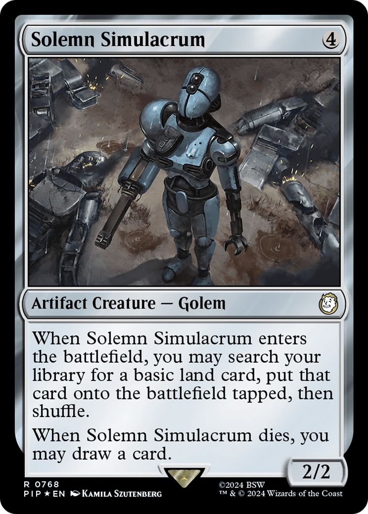 Solemn Simulacrum (Surge Foil) [Fallout] | Nerdhalla Games