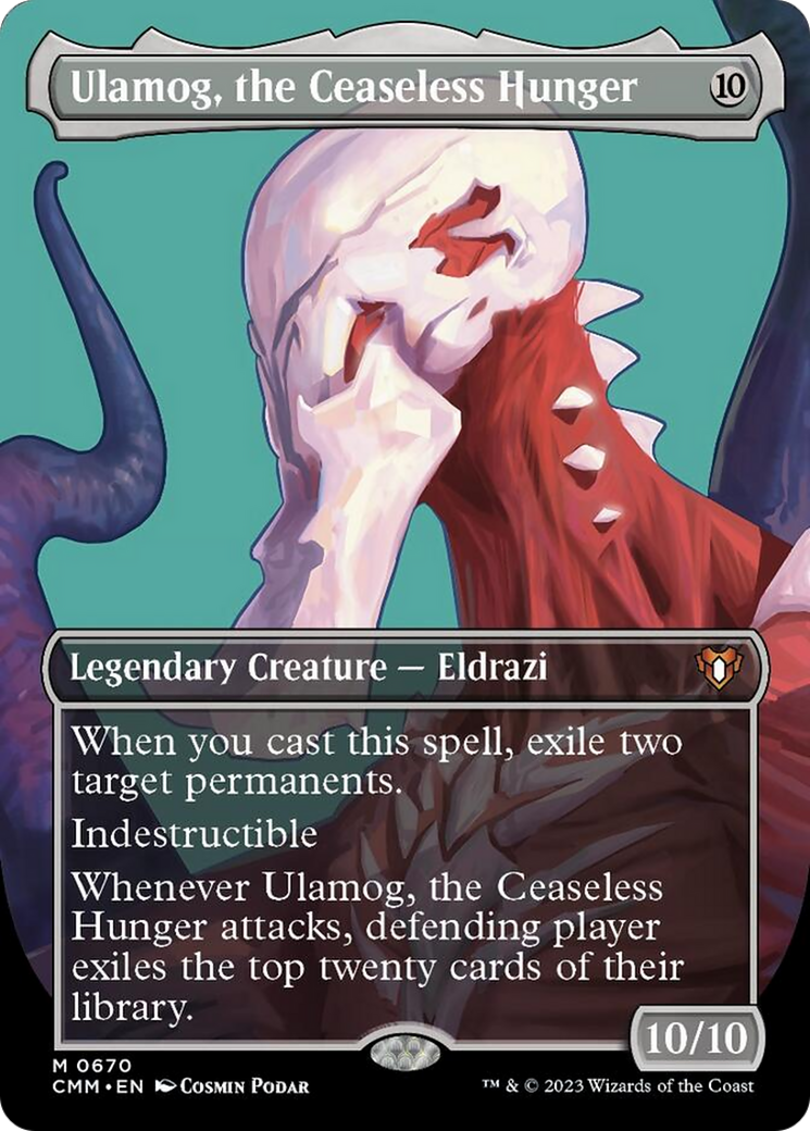 Ulamog, the Ceaseless Hunger (Borderless Profile) [Commander Masters] | Nerdhalla Games