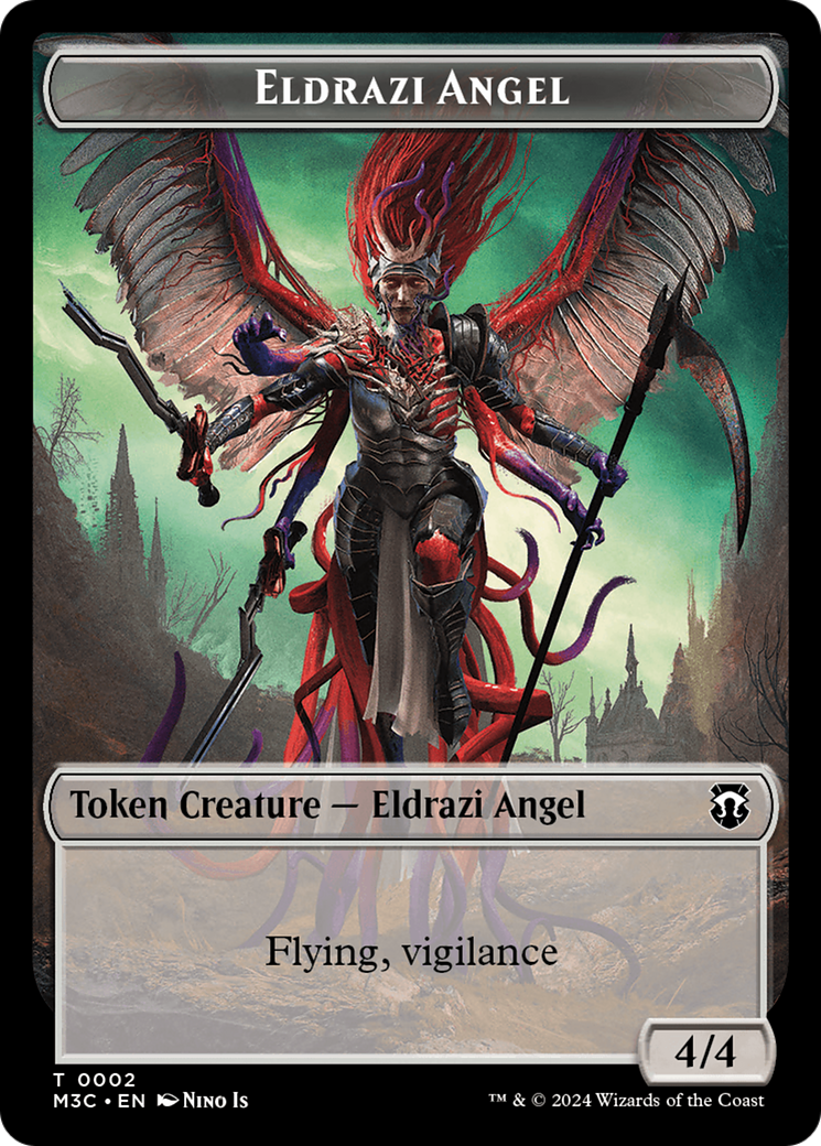 Eldrazi Angel // Copy Double-Sided Token [Modern Horizons 3 Commander Tokens] | Nerdhalla Games