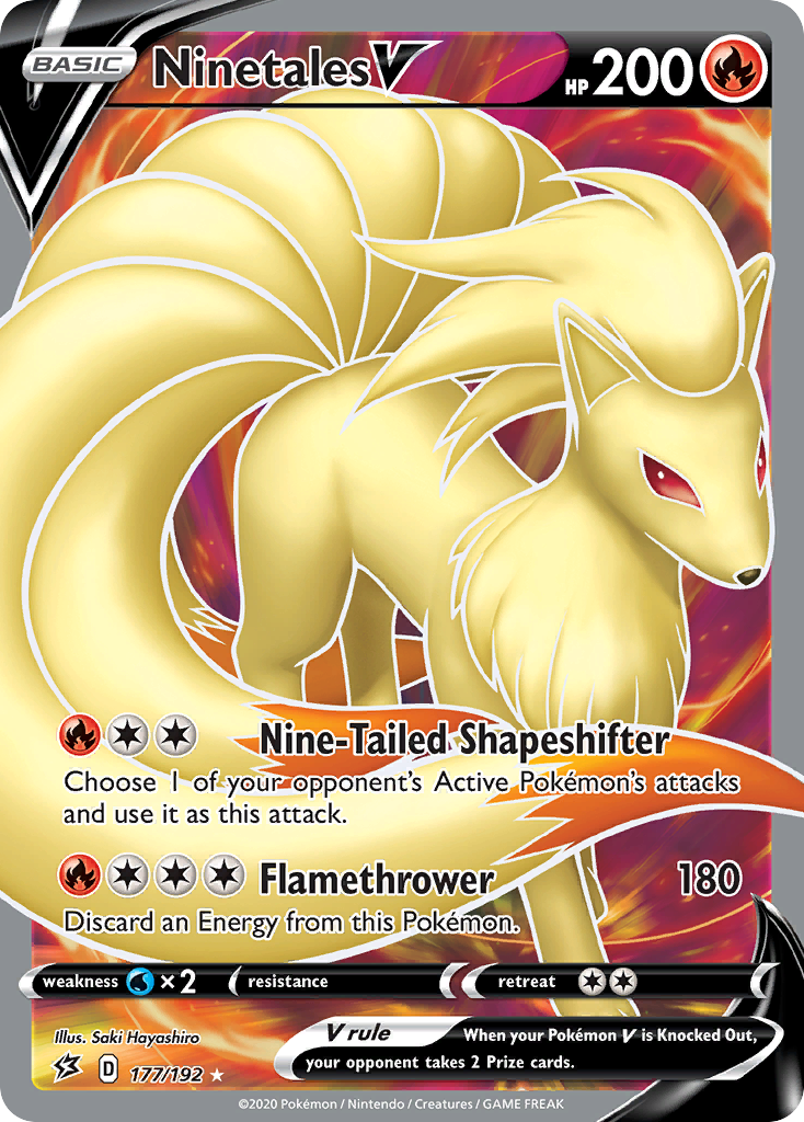 Ninetales V (177/192) [Sword & Shield: Rebel Clash] | Nerdhalla Games