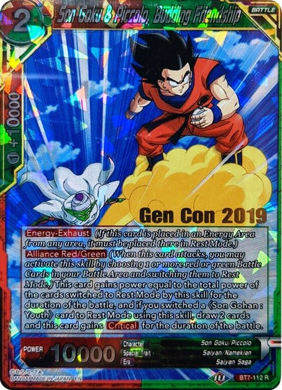 Son Goku & Piccolo, Budding Friendship (Gen Con 2019) (BT7-112_PR) [Promotion Cards] | Nerdhalla Games