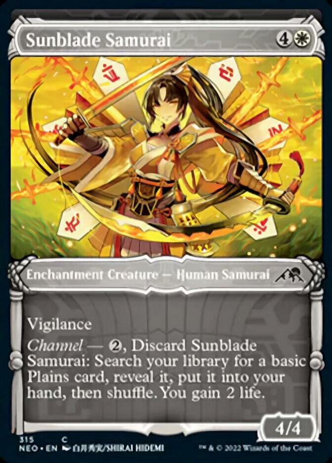 Sunblade Samurai (Showcase Samurai) [Kamigawa: Neon Dynasty] | Nerdhalla Games