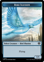 Spirit (0039) // Bird Illusion Double-Sided Token [Commander Masters Tokens] | Nerdhalla Games