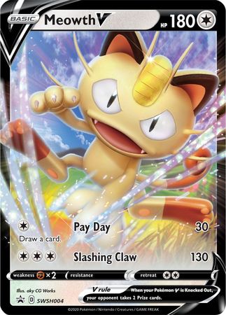 Meowth V (SWSH004) [Sword & Shield: Black Star Promos] | Nerdhalla Games