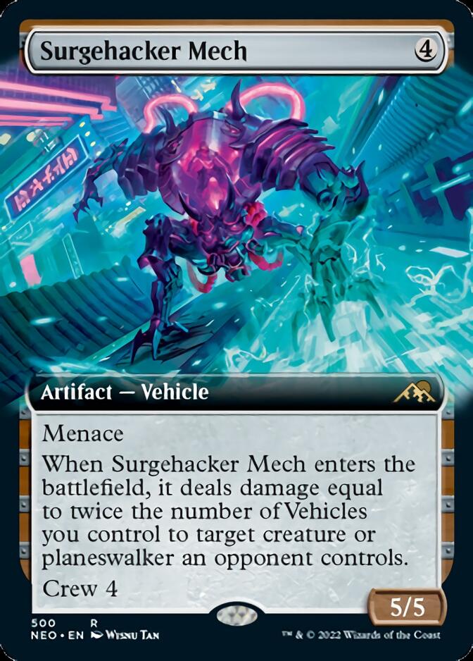 Surgehacker Mech (Extended Art) [Kamigawa: Neon Dynasty] | Nerdhalla Games