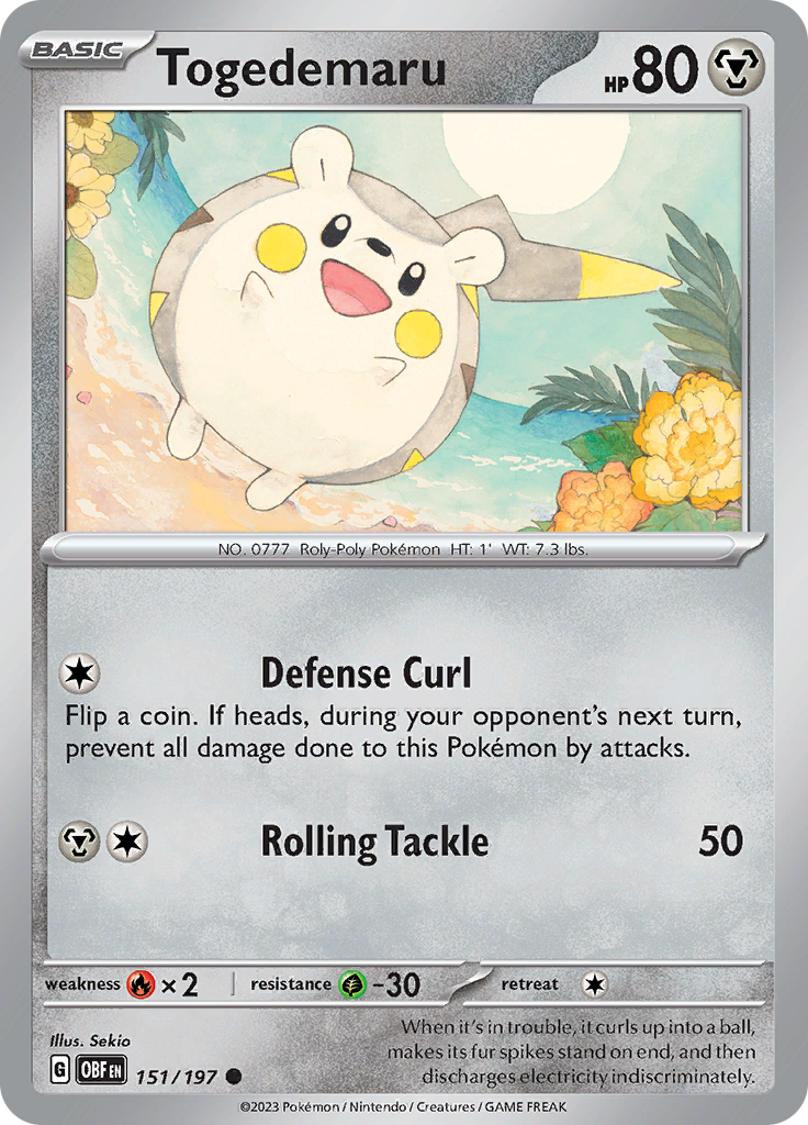 Togedemaru (151/197) [Scarlet & Violet: Obsidian Flames] | Nerdhalla Games