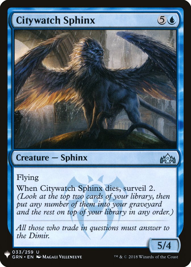 Citywatch Sphinx [Mystery Booster] | Nerdhalla Games