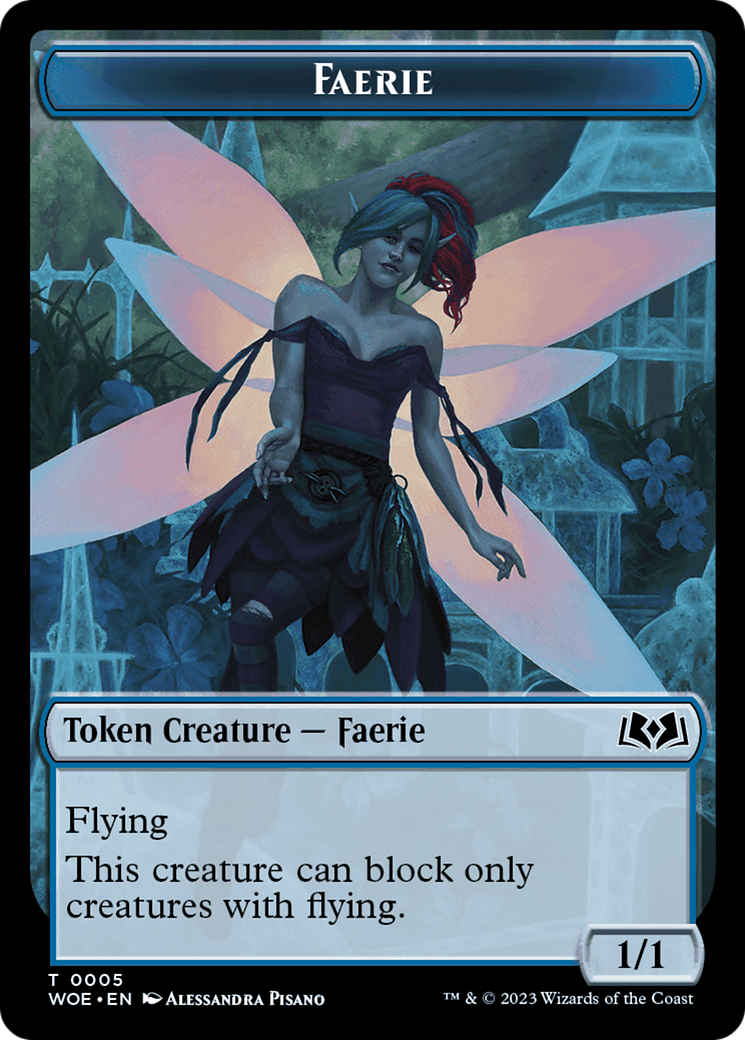 Faerie // Food (0011) Double-Sided Token [Wilds of Eldraine Tokens] | Nerdhalla Games