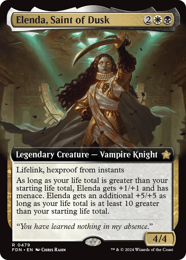 Elenda, Saint of Dusk (Extended Art) [Foundations] | Nerdhalla Games