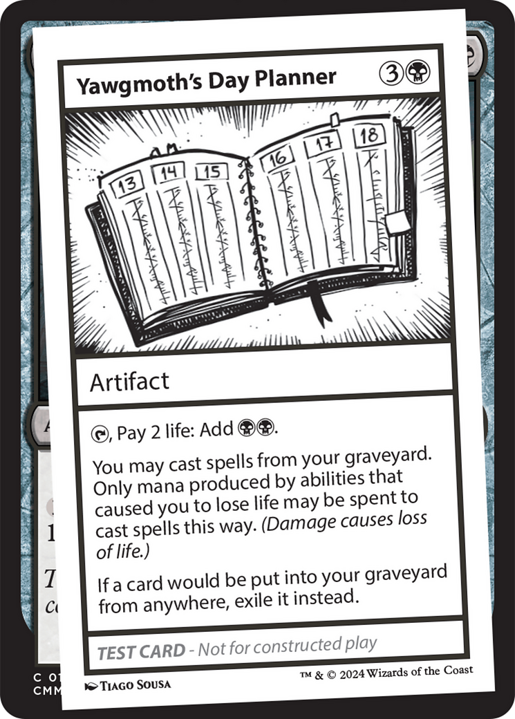 Yawgmoth's Day Planner [Mystery Booster 2 Playtest Cards] | Nerdhalla Games