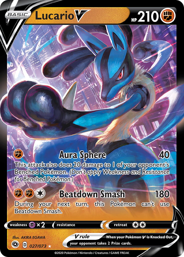 Lucario V (027/073) [Sword & Shield: Champion's Path] | Nerdhalla Games