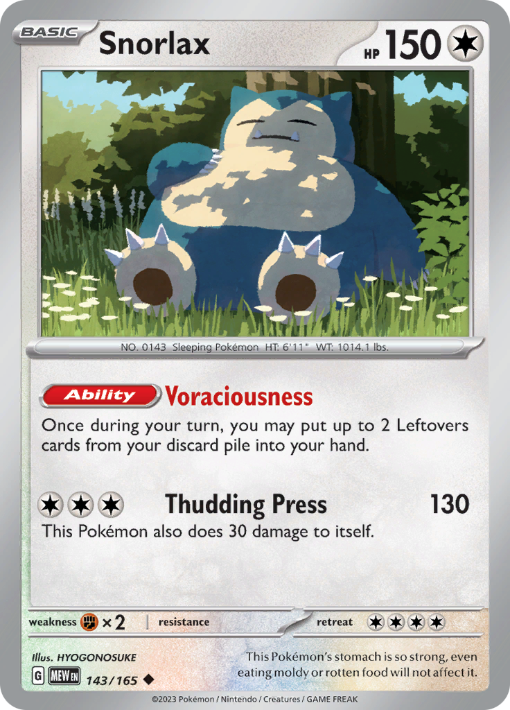 Snorlax (143/165) [Scarlet & Violet 151] | Nerdhalla Games